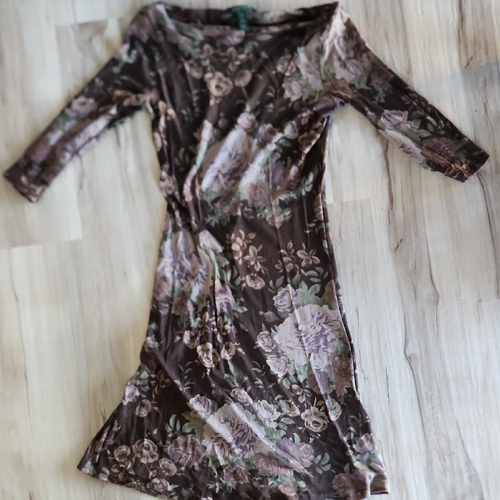 Floral Brown Dress
